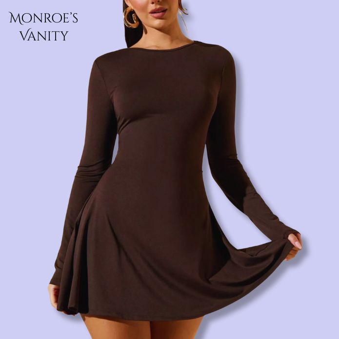 VIRELLE - Long Sleeve Mini Dress