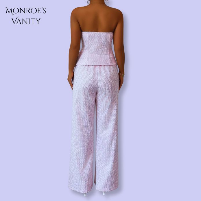 SWEETHEART - Neck Tube Top and Pants Set